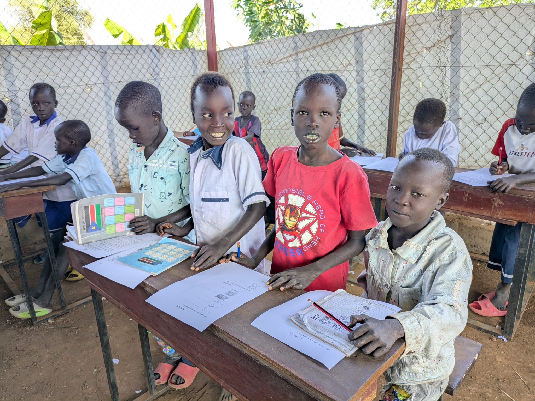 A classroom at a refugee camp in South Sudan