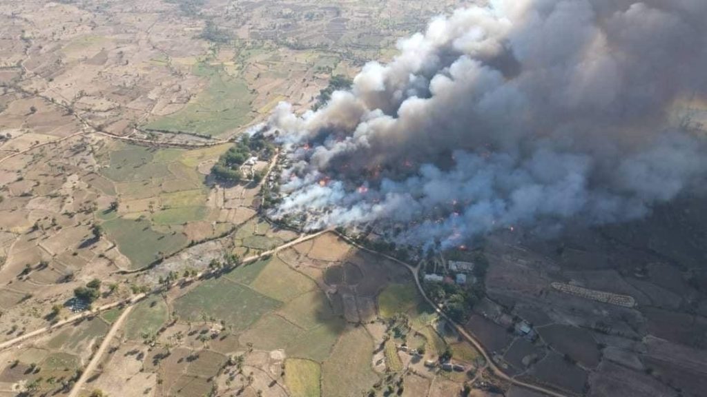 Villages have been targeted in air strikes