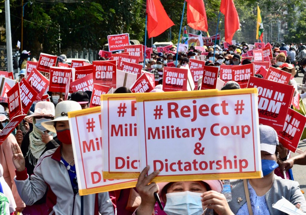 non-violent demonstrations in Myanmar