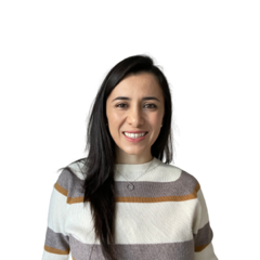 A woman facing the camera